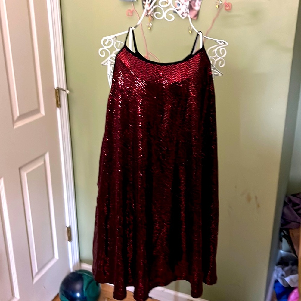 Red sparkly shirt